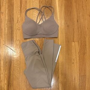 VSX Victoria’s Secret Elevate Sport Legging (XS) & Top (S) Set in Taupe